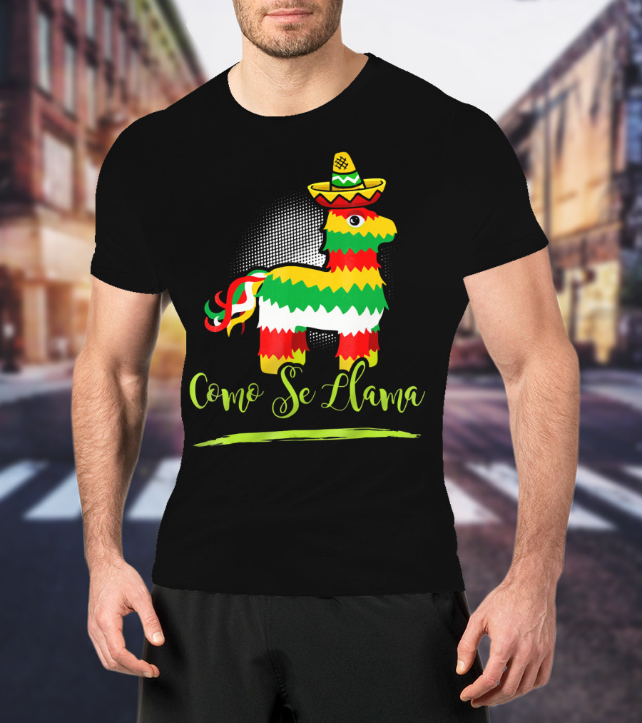 Como Se Llama Cinco De Mayo Llama Pinata Sombrero T-Shirt