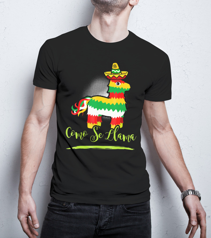 Como Se Llama Cinco De Mayo Llama Pinata Sombrero T-Shirt
