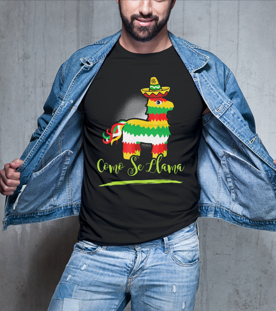 Como Se Llama Cinco De Mayo Llama Pinata Sombrero T-Shirt