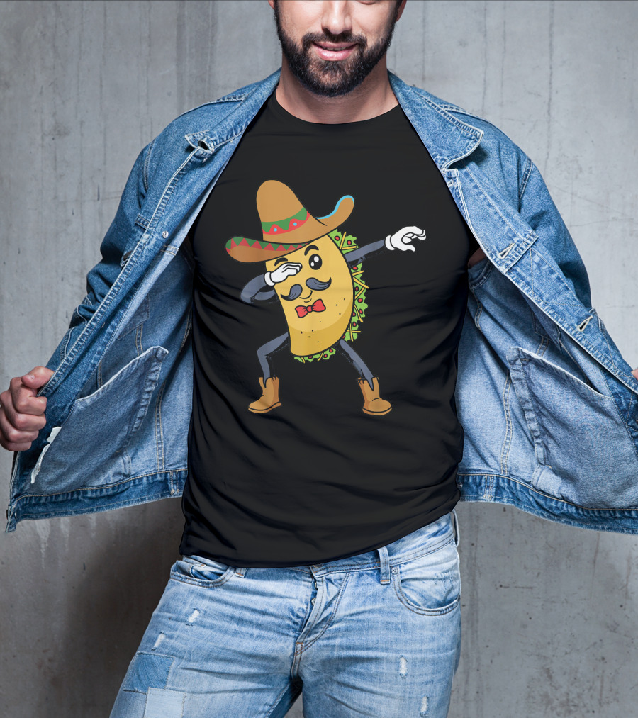 Cinco De Mayo Sombrero Dabbing Taco Fiesta T-Shirt
