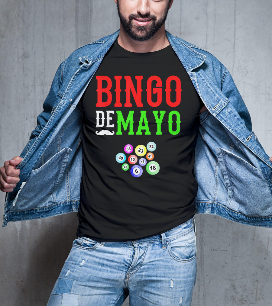 Bingo De Mayo Funny Mexico Bingo Balls T-Shirt
