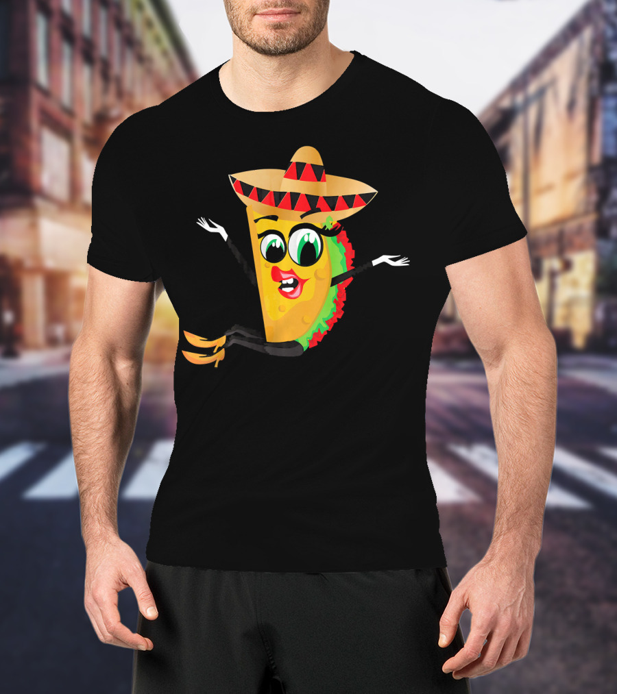 Cinco De Mayo Funny Sombrero Taco Fiesta T-Shirt