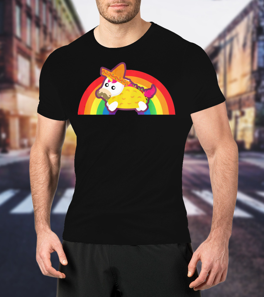 Mexican Unicorn Taco Sombrero Rainbow Cinco De Mayo T-Shirt