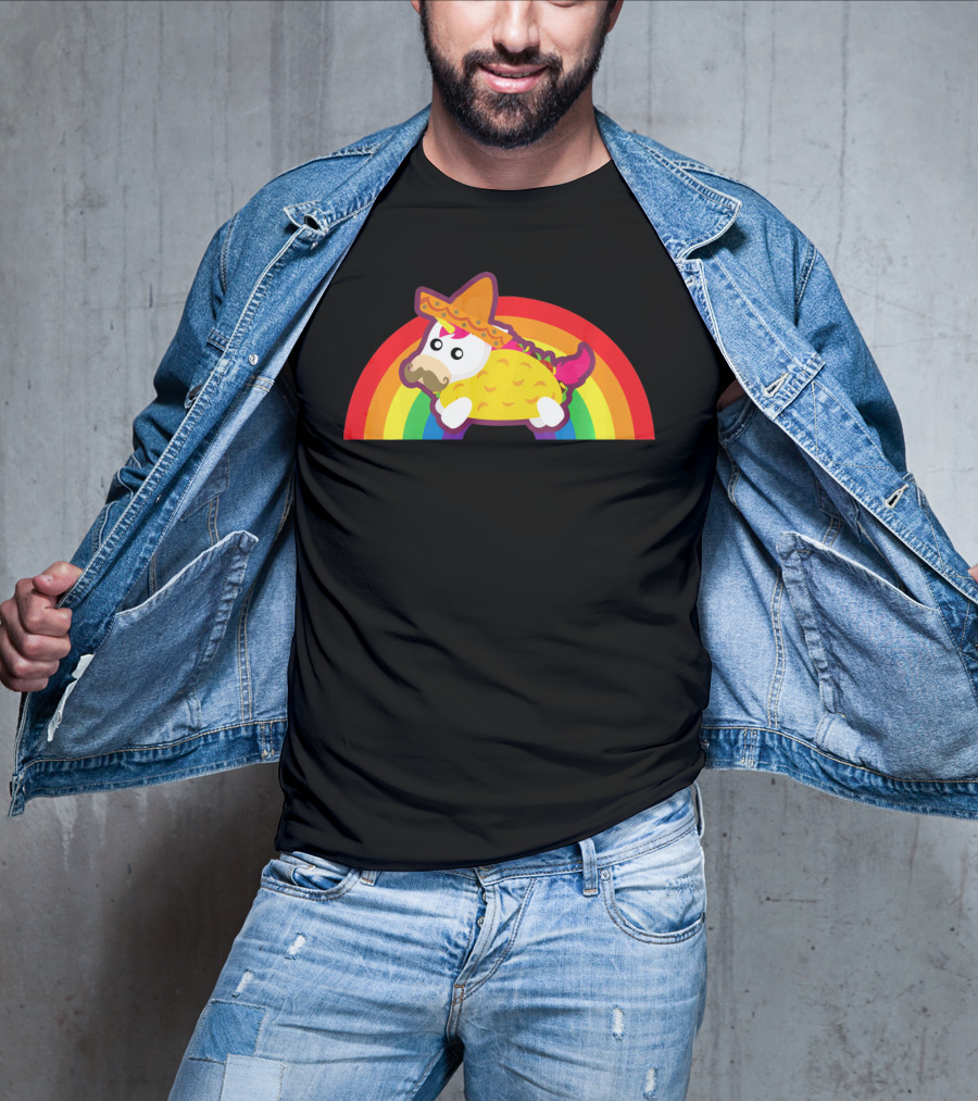 Mexican Unicorn Taco Sombrero Rainbow Cinco De Mayo T-Shirt