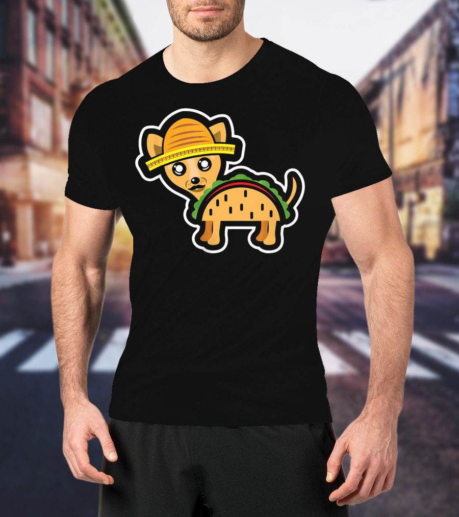 Funny Chihuahua Taco Mexico Sombrero Cin T-Shirt