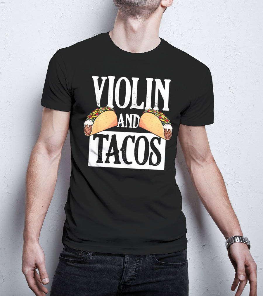 Violin And Tacos Cinco De Mayo Lat T-Shirt