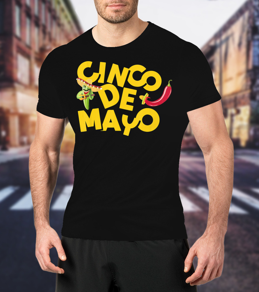 Cinco De Mayo Sombrero Chile Pepper Festive T-Shirt