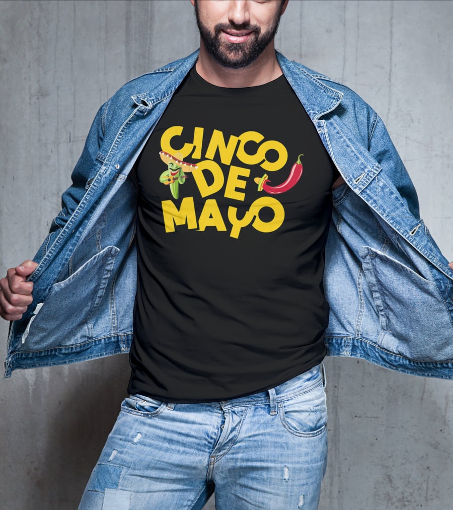 Cinco De Mayo Sombrero Chile Pepper Festive T-Shirt