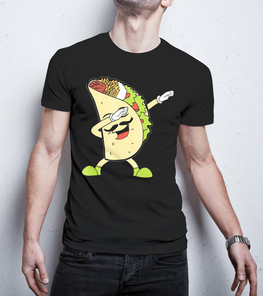 Dabbing Taco With Lettuce And Cheese For Taco Tuesday Or Cinco De Mayo T-Shirt
