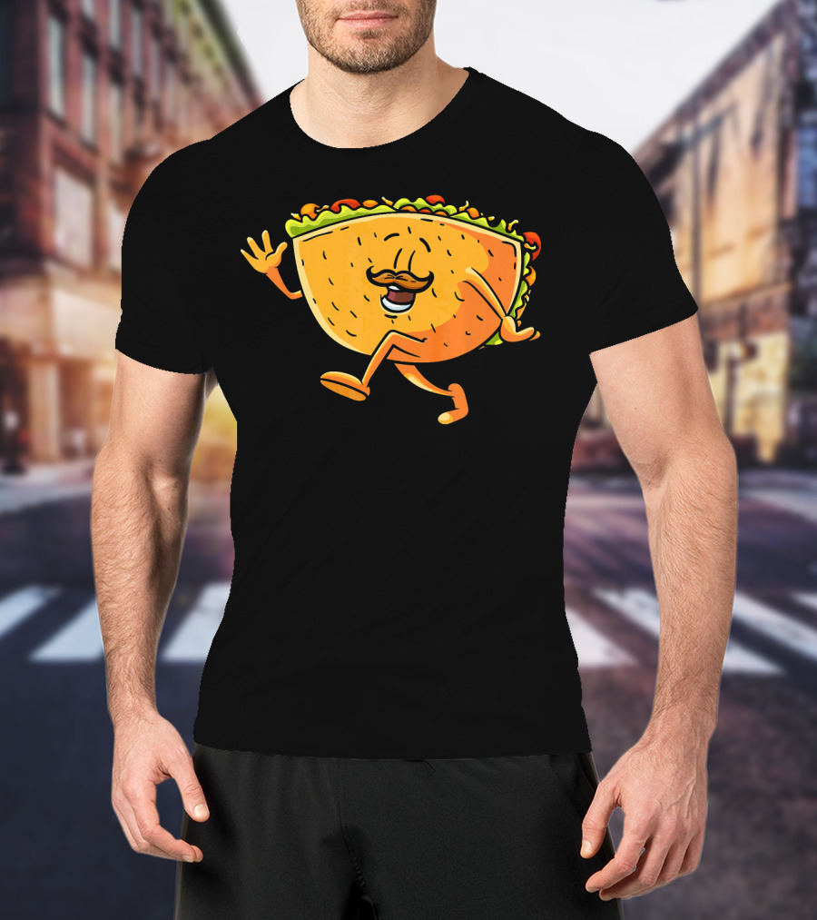 Funny Taco Cartoon Mexican Cinco De Mayo T-Shirt