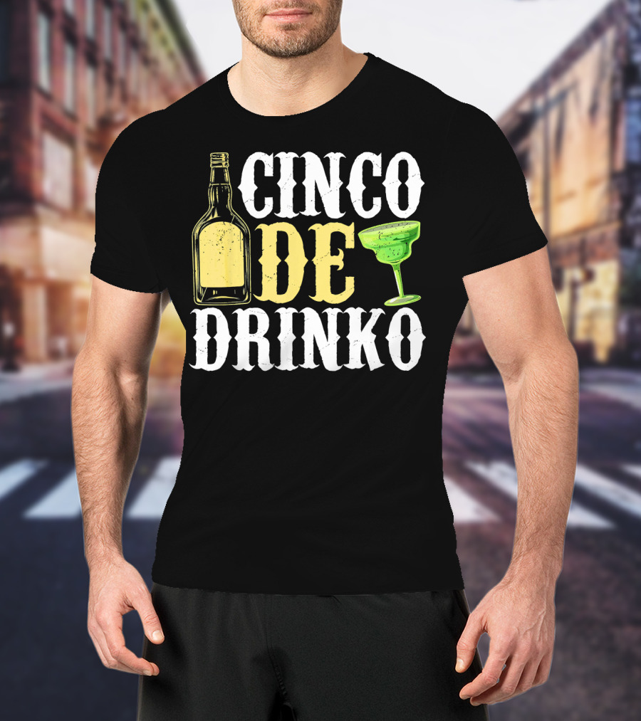 Cinco De Mayo Drinko Bottle Margarita T-Shirt