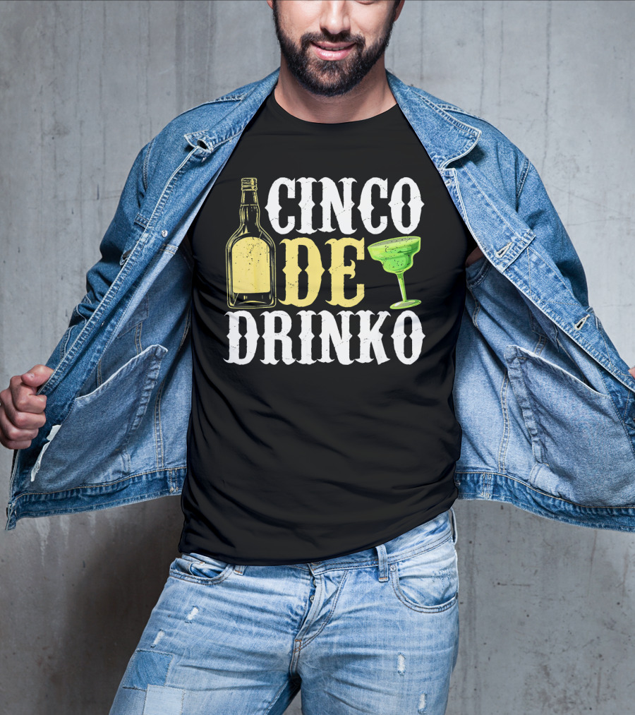 Cinco De Mayo Drinko Bottle Margarita T-Shirt