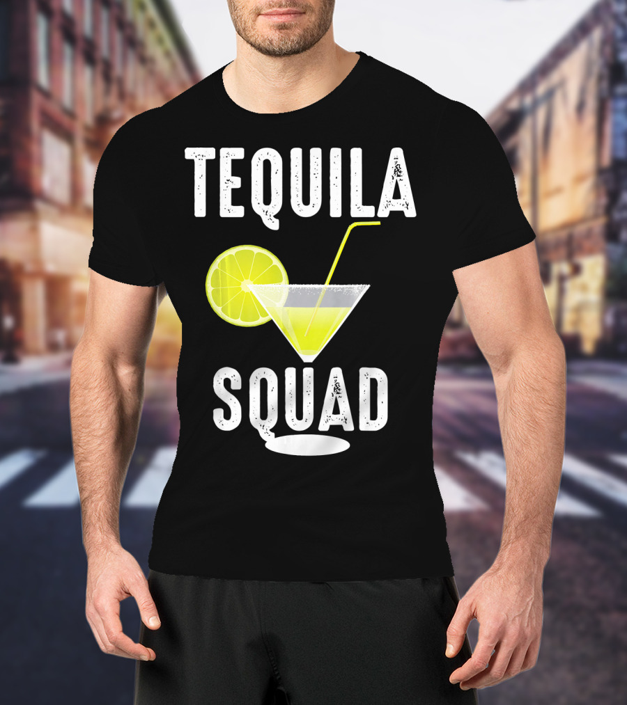 Tequila Squad Lime Margarita Drink Fan T-Shirt
