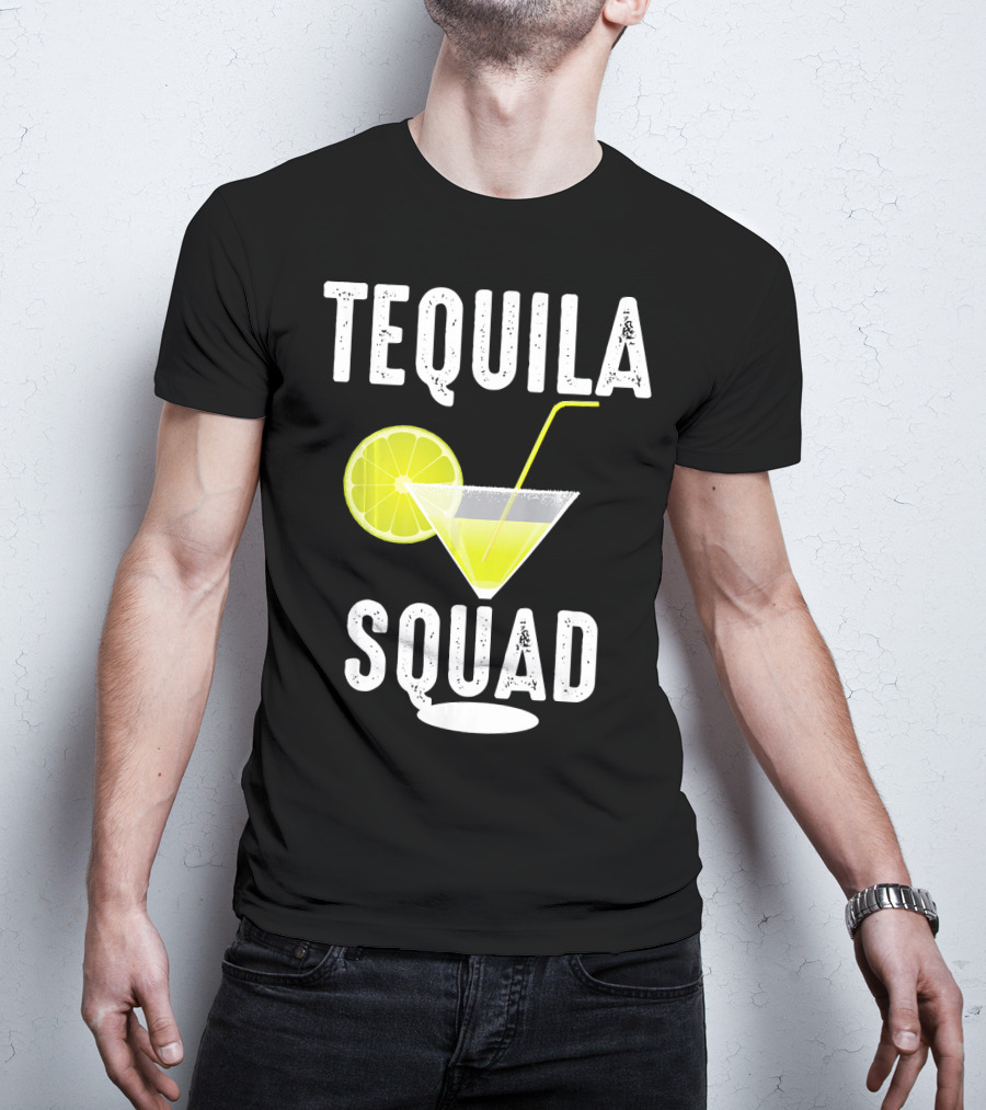 Tequila Squad Lime Margarita Drink Fan T-Shirt