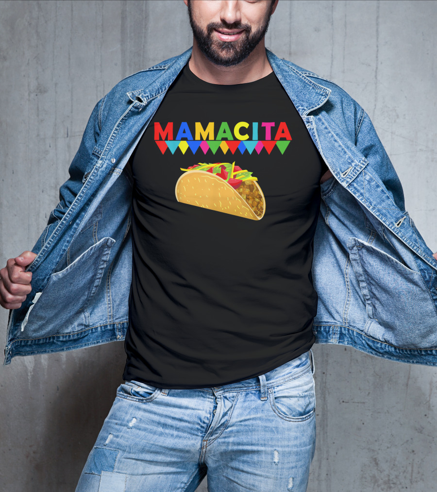 Mamacita Taco Mexican Fiesta Cactus Cinco Banners T-Shirt