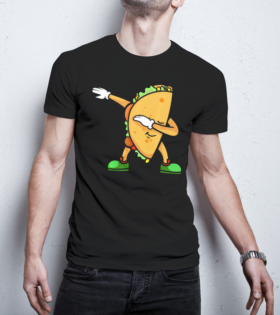 Funny Dabbing Taco Mexican Cinco De Mayo Fiesta T-Shirt