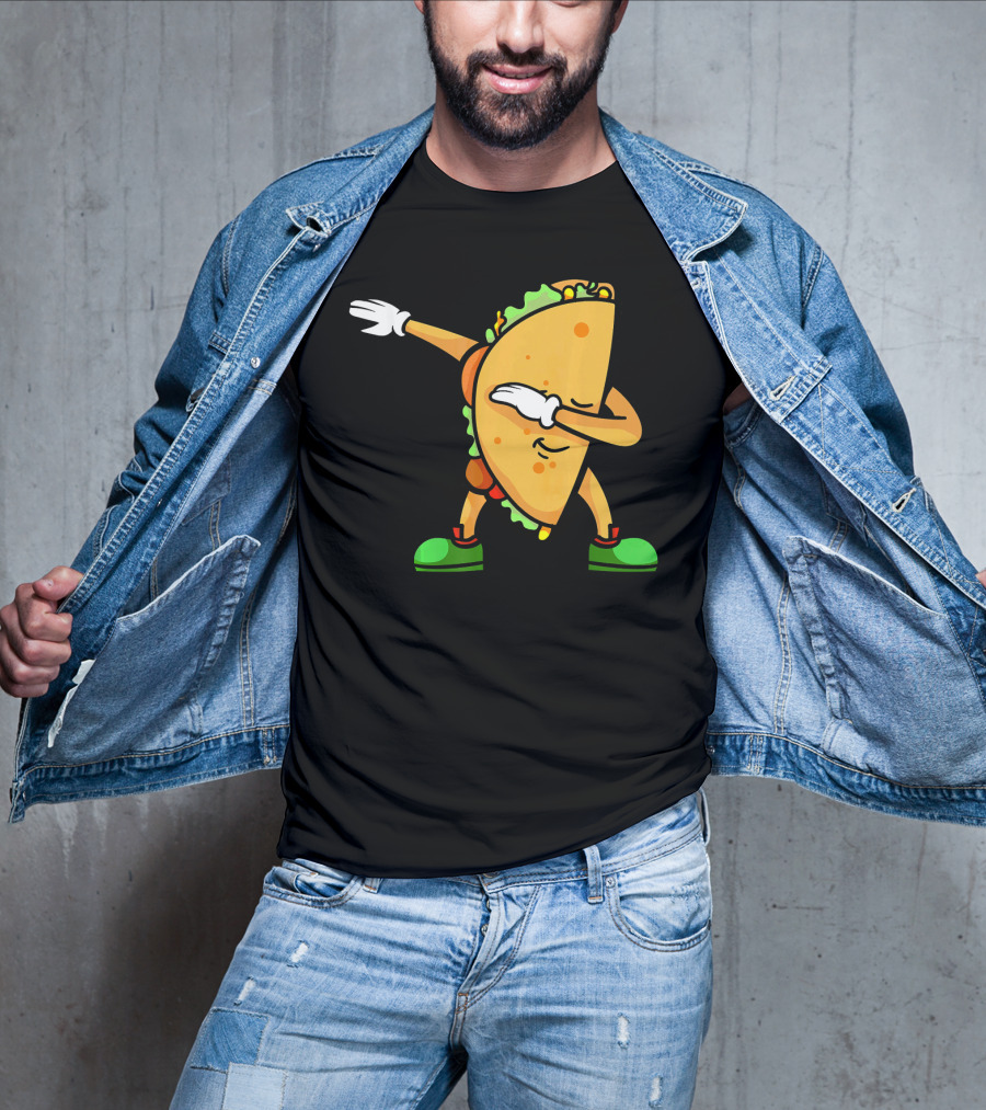 Funny Dabbing Taco Mexican Cinco De Mayo Fiesta T-Shirt