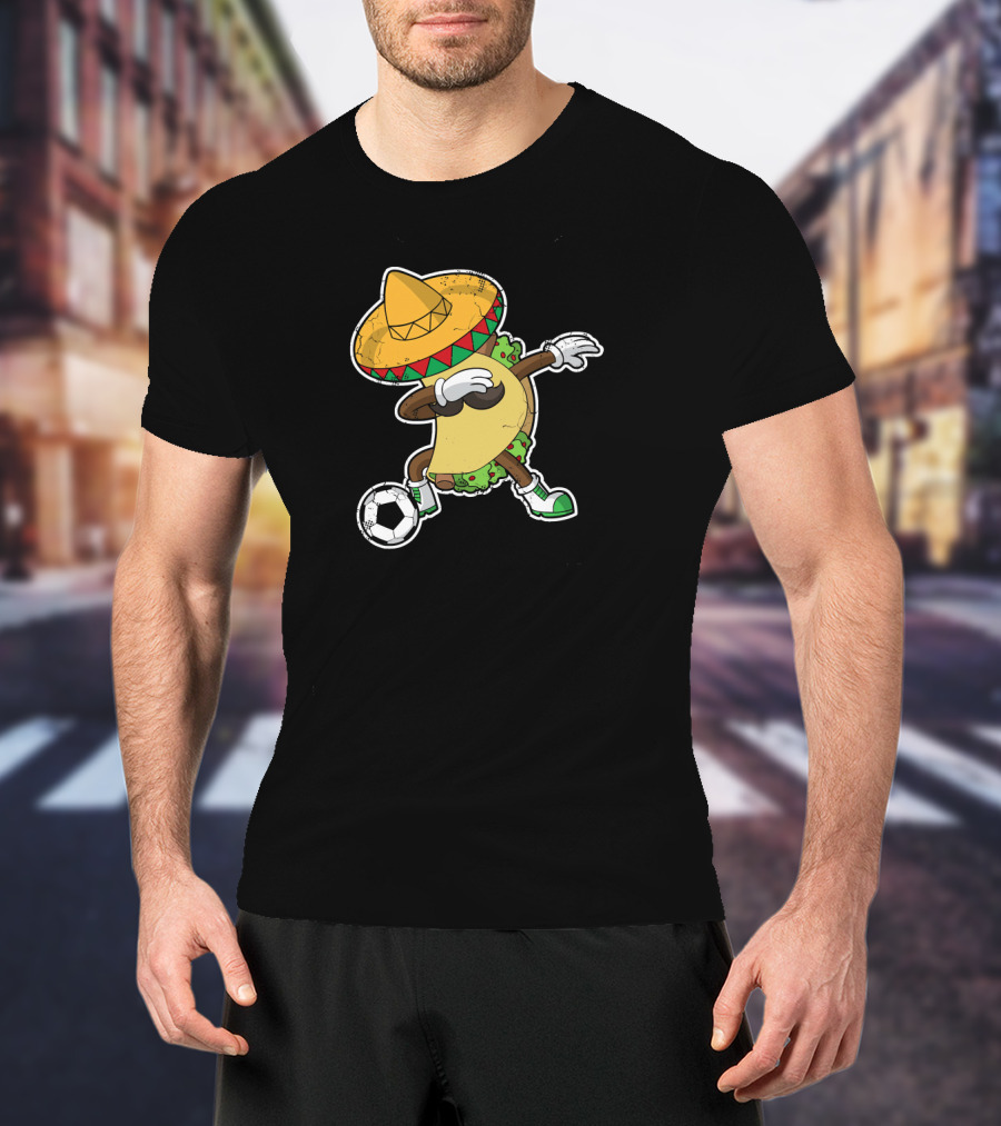 Cinco De Mayo Dabbing Taco Soccer Football T-Shirt