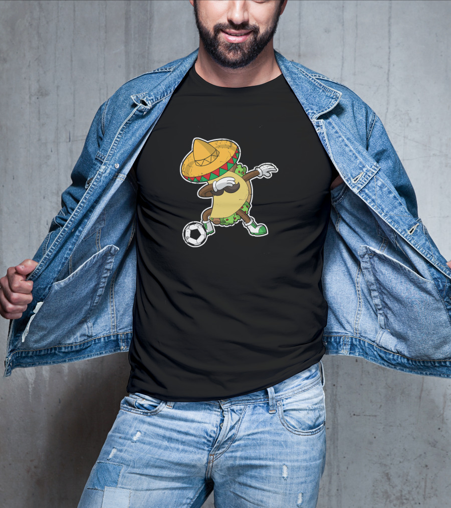 Cinco De Mayo Dabbing Taco Soccer Football T-Shirt