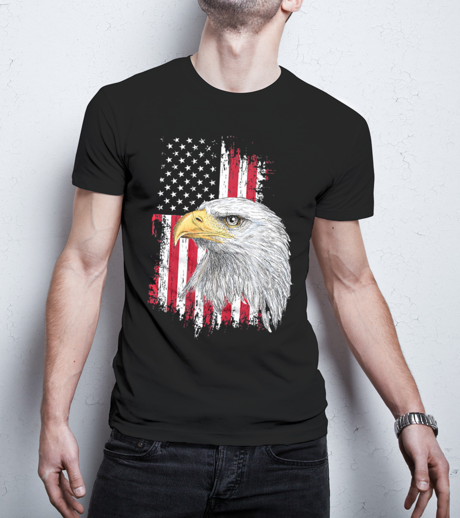 USA Bald Eagle American Flag Independence Day Fourth Of July T-Shirt