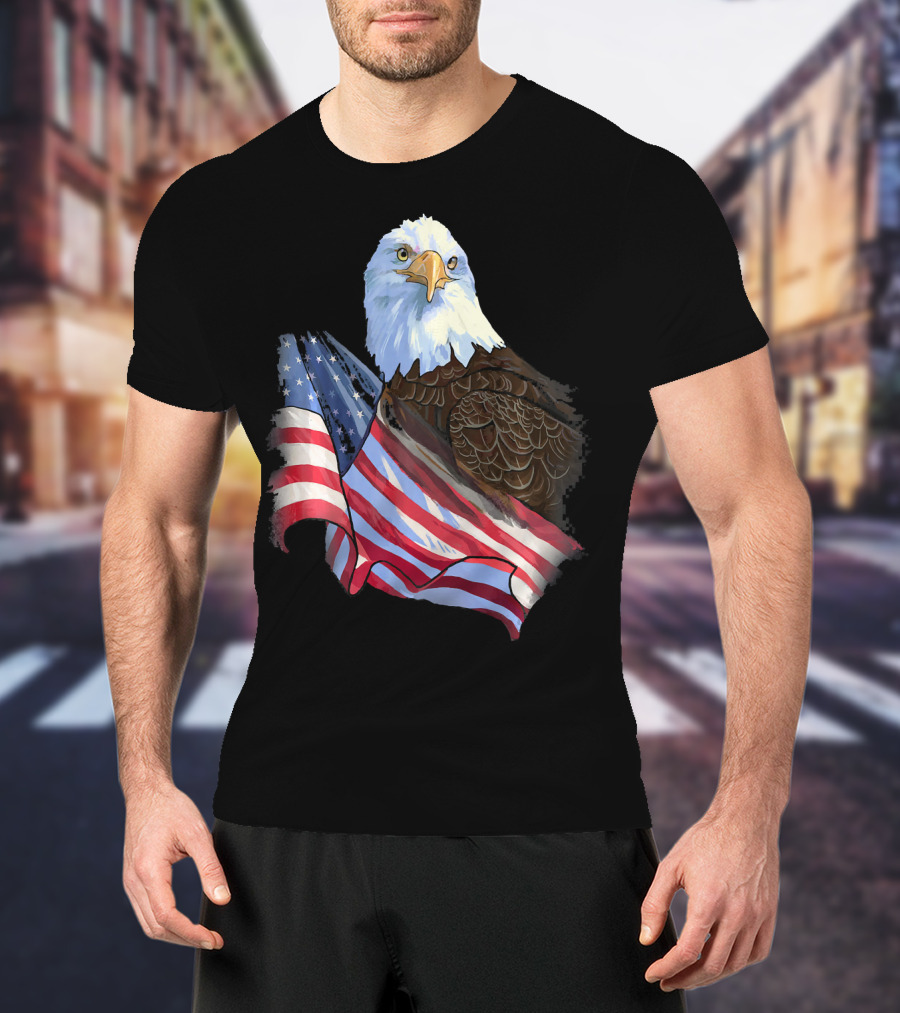 American Flag Eagle Independence T-Shirt