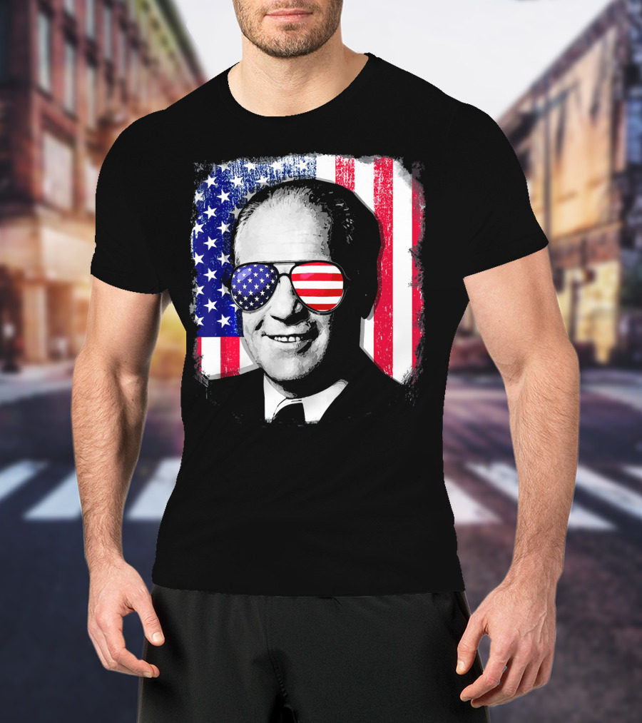 Gerald Ford American Flag Sunglasses Independence Day T-Shirt