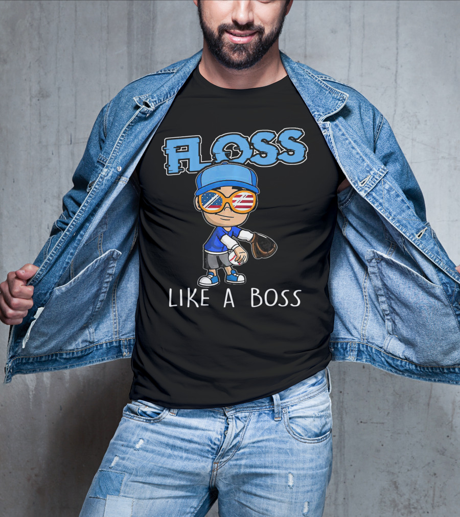 Floss Like A Boss Baseball Pitcher USA Shades T-Shirt
