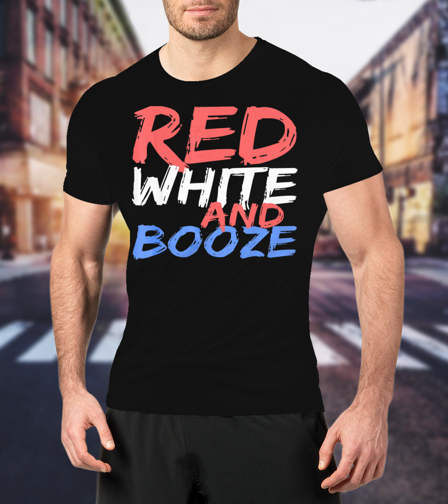 Red White And Booze Drinking T-Shirt