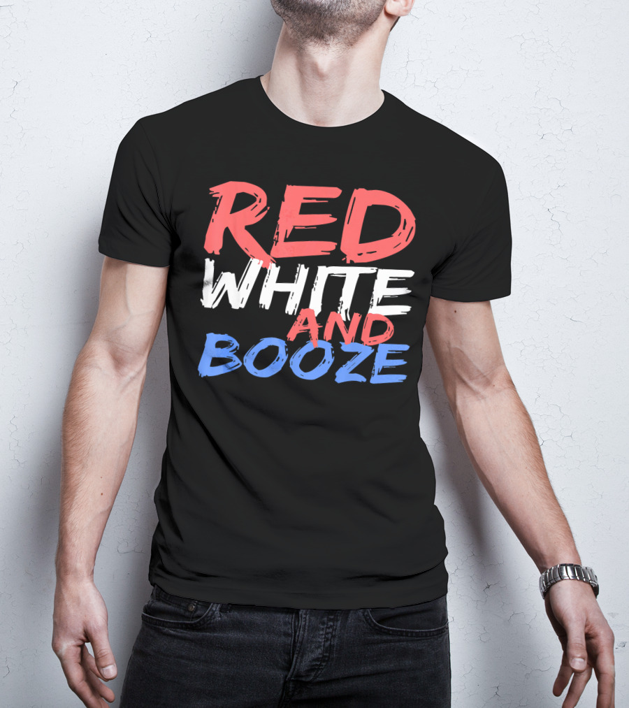 Red White And Booze Drinking T-Shirt
