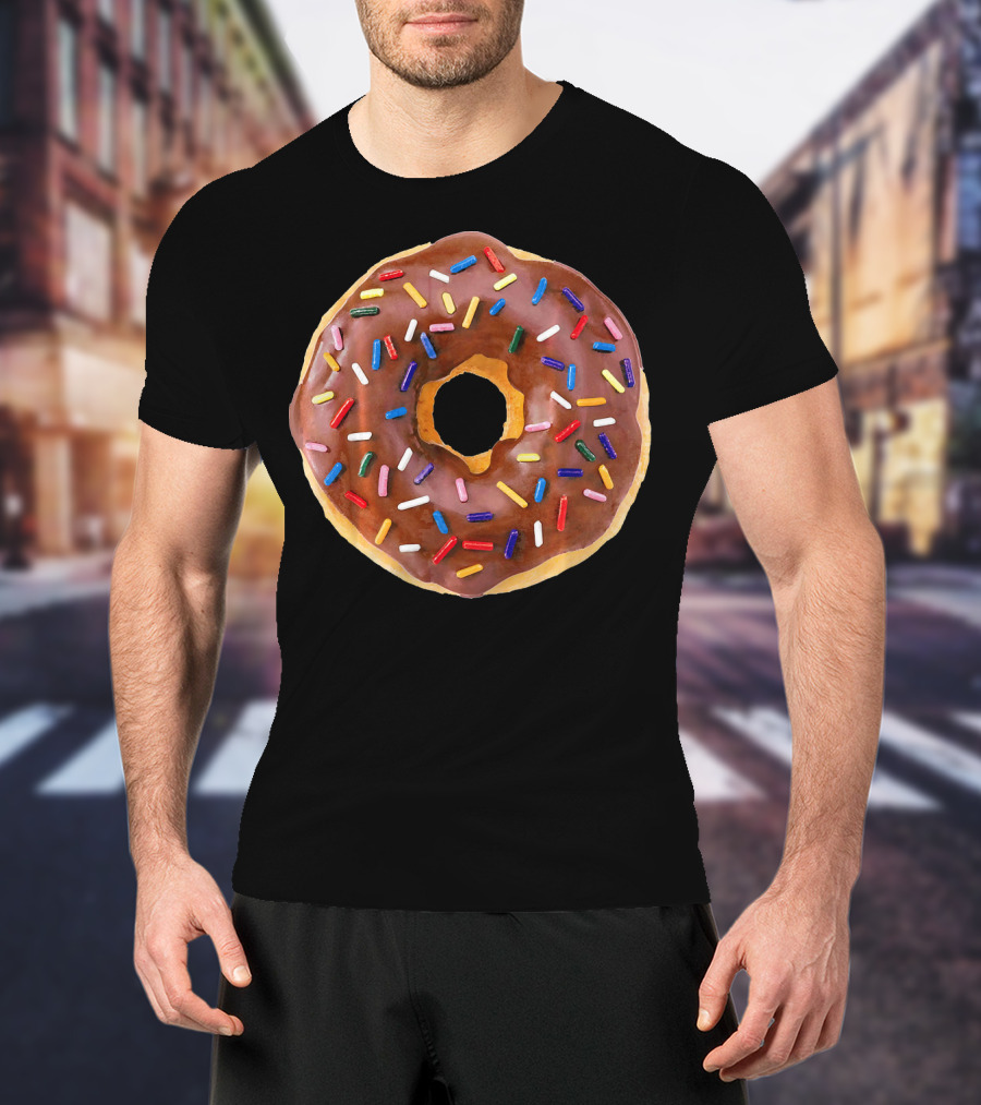 Chocolate Glaze Doughnut Donut With Sprinkles T-Shirt