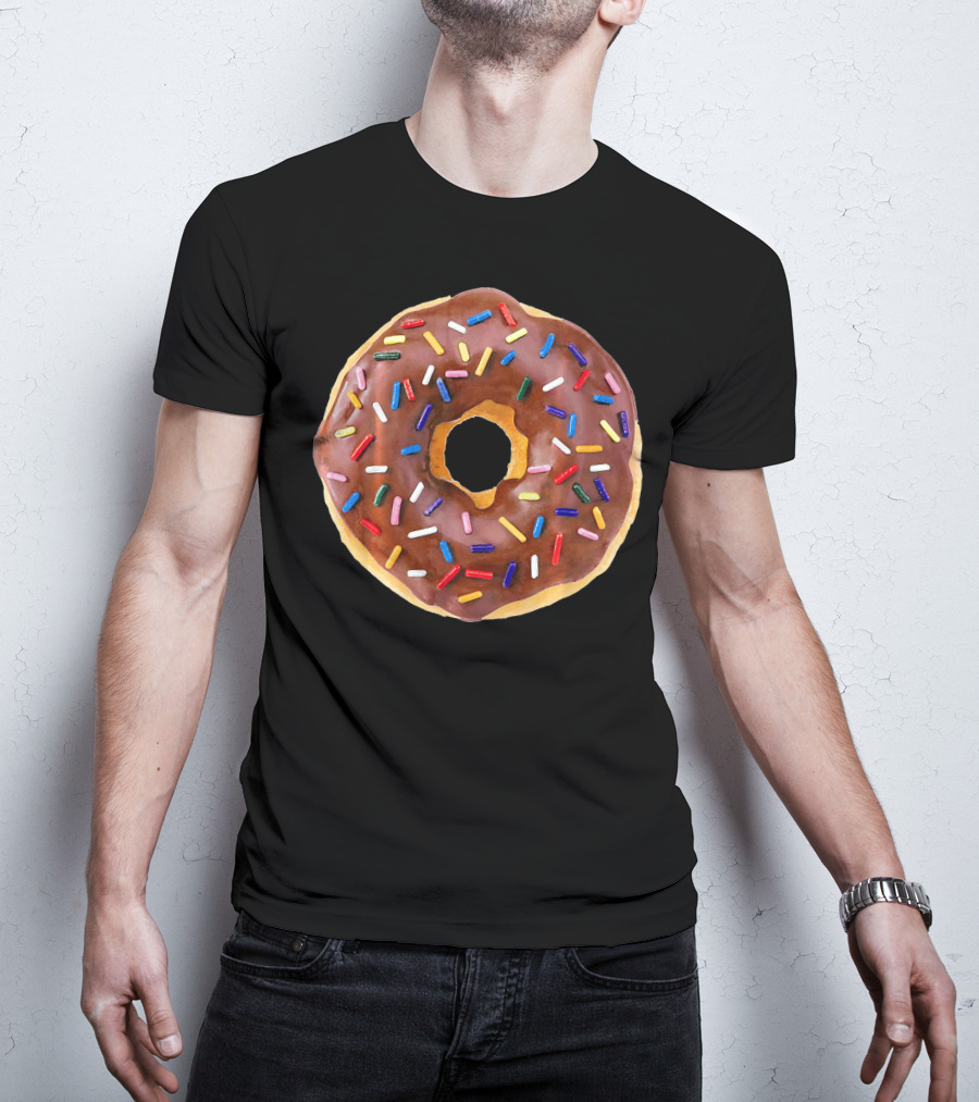 Chocolate Donut With Colorful Sprinkles T-Shirt