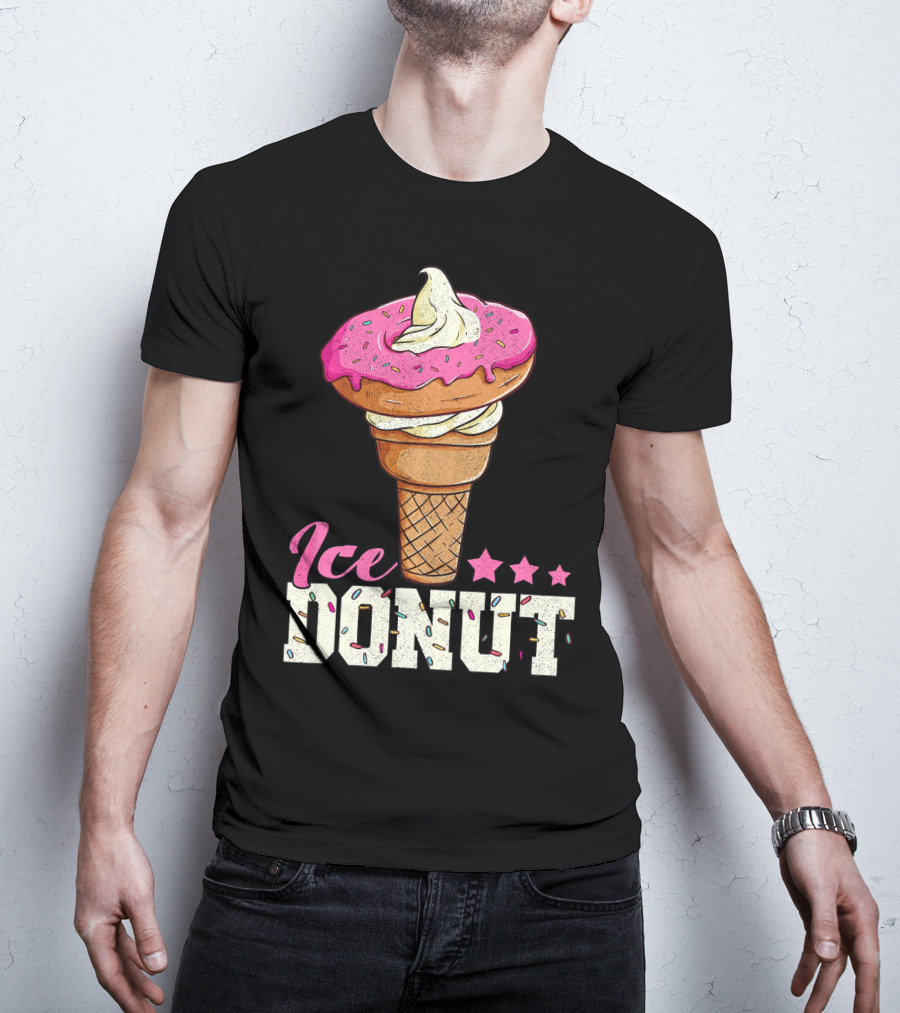 Ice Donut Funny Ice Cream Donut Summer T-Shirt