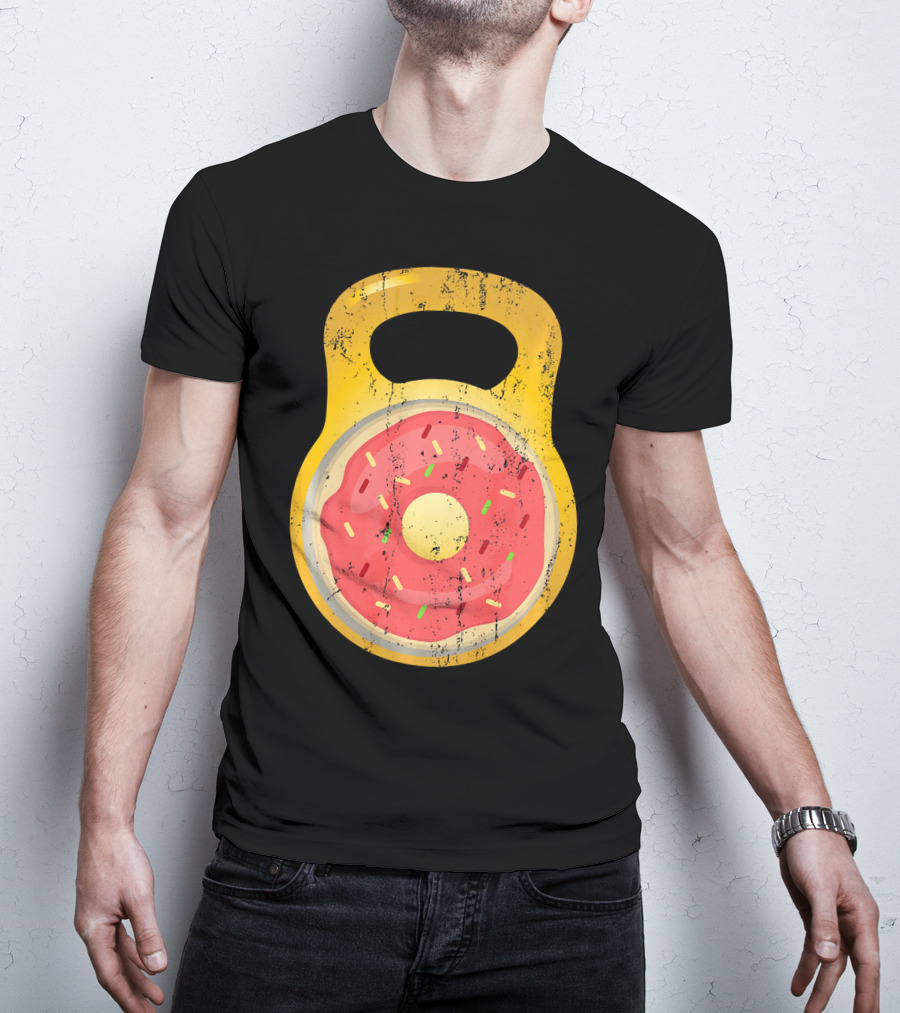 Funny Fitness Donut Kettlebell Doughnut T-Shirt