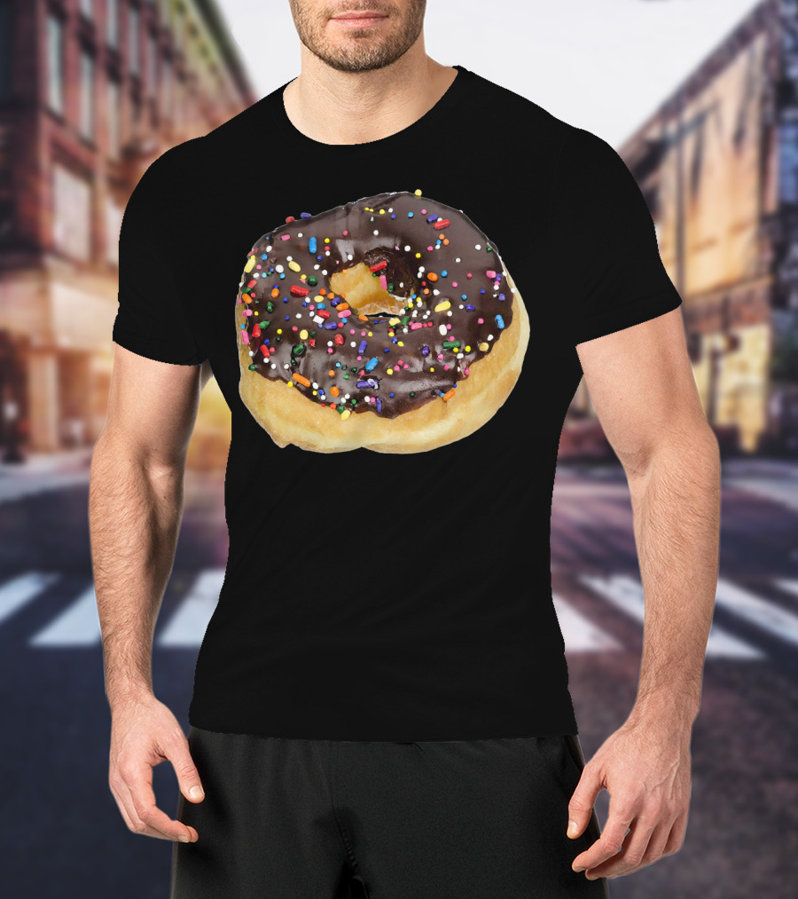 Chocolate Icing Colorful Sprinkles Donut Delight T-Shirt