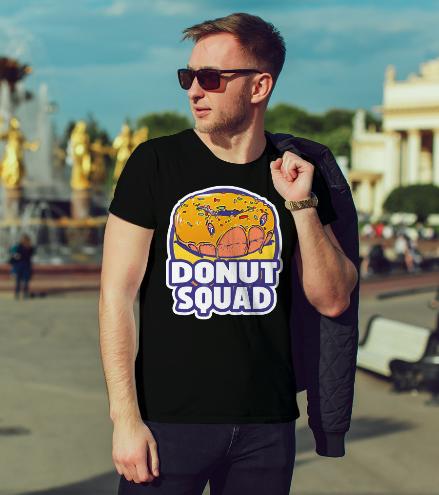 Donut Squad Retro Superhero Baked Fried Colorful Sprinkles T-Shirt