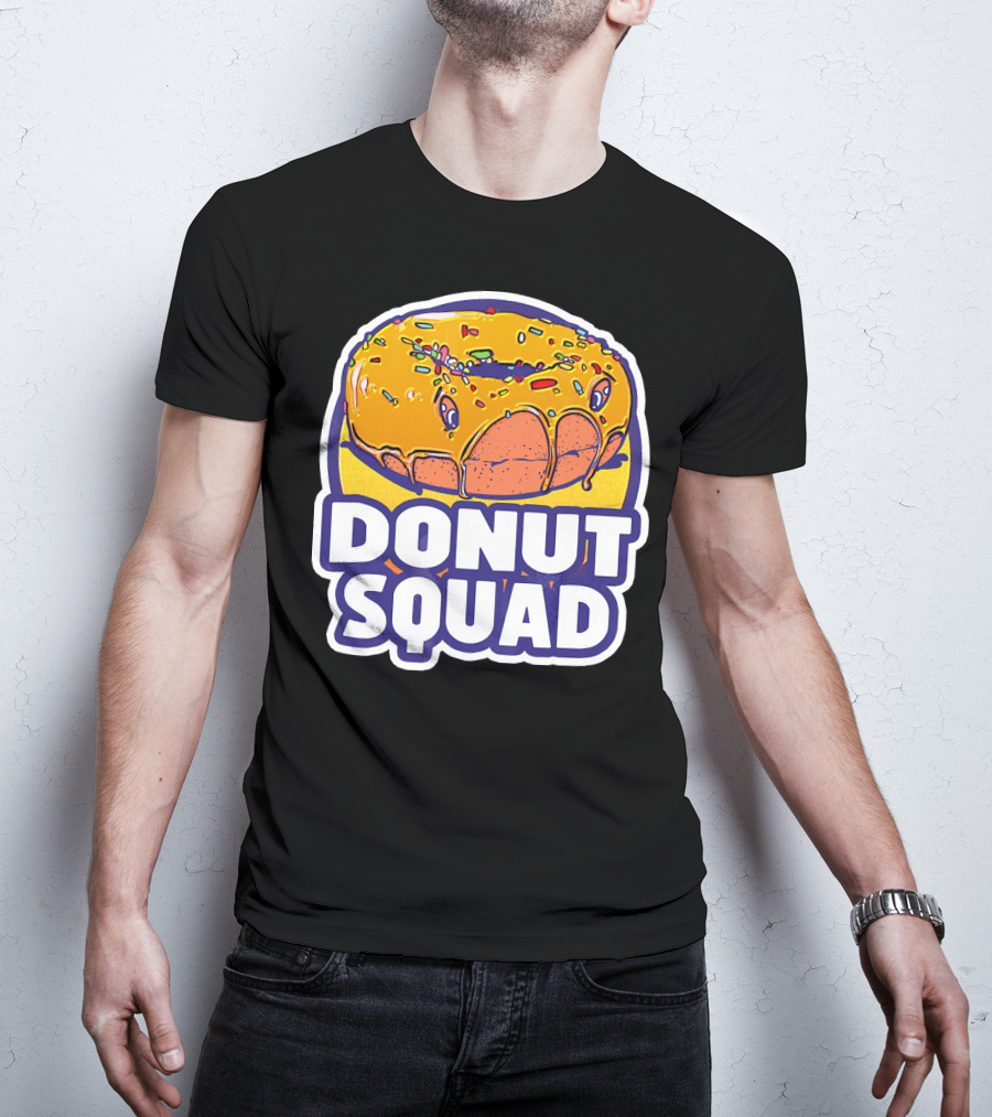 Donut Squad Retro Superhero Baked Fried Colorful Sprinkles T-Shirt