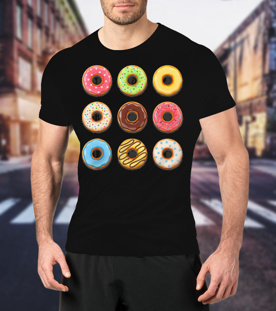 Donuts Sweet Mom Teens Girls Colorful T-Shirt