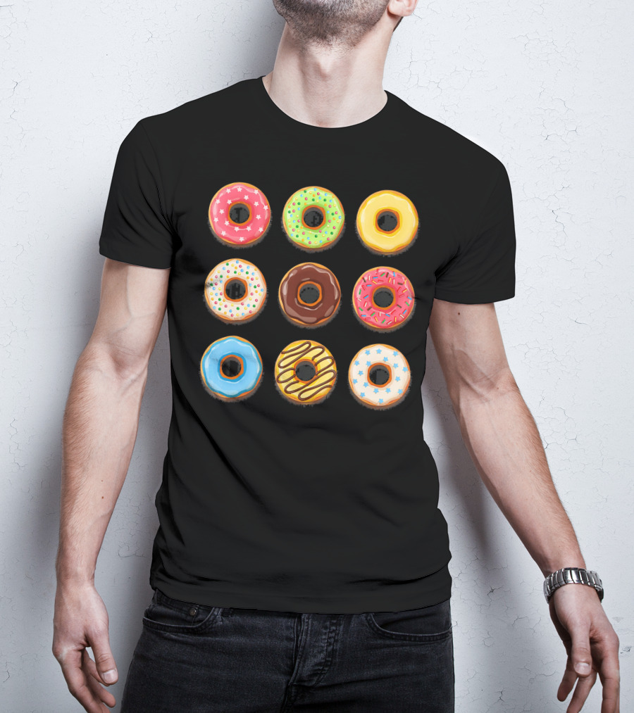 Donuts Sweet Mom Teens Girls Colorful T-Shirt