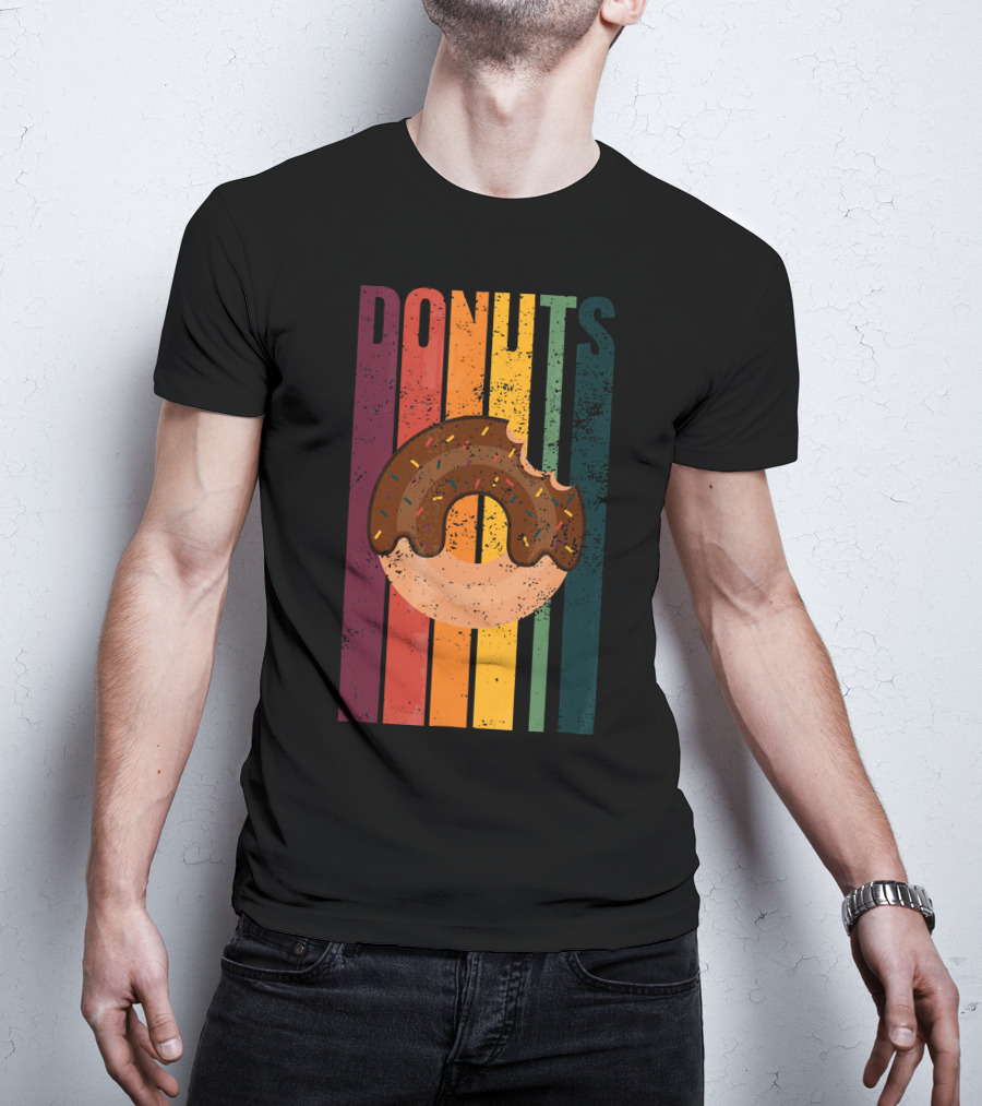Vintage Donuts Lover Chocolate Sprinkles T-Shirt