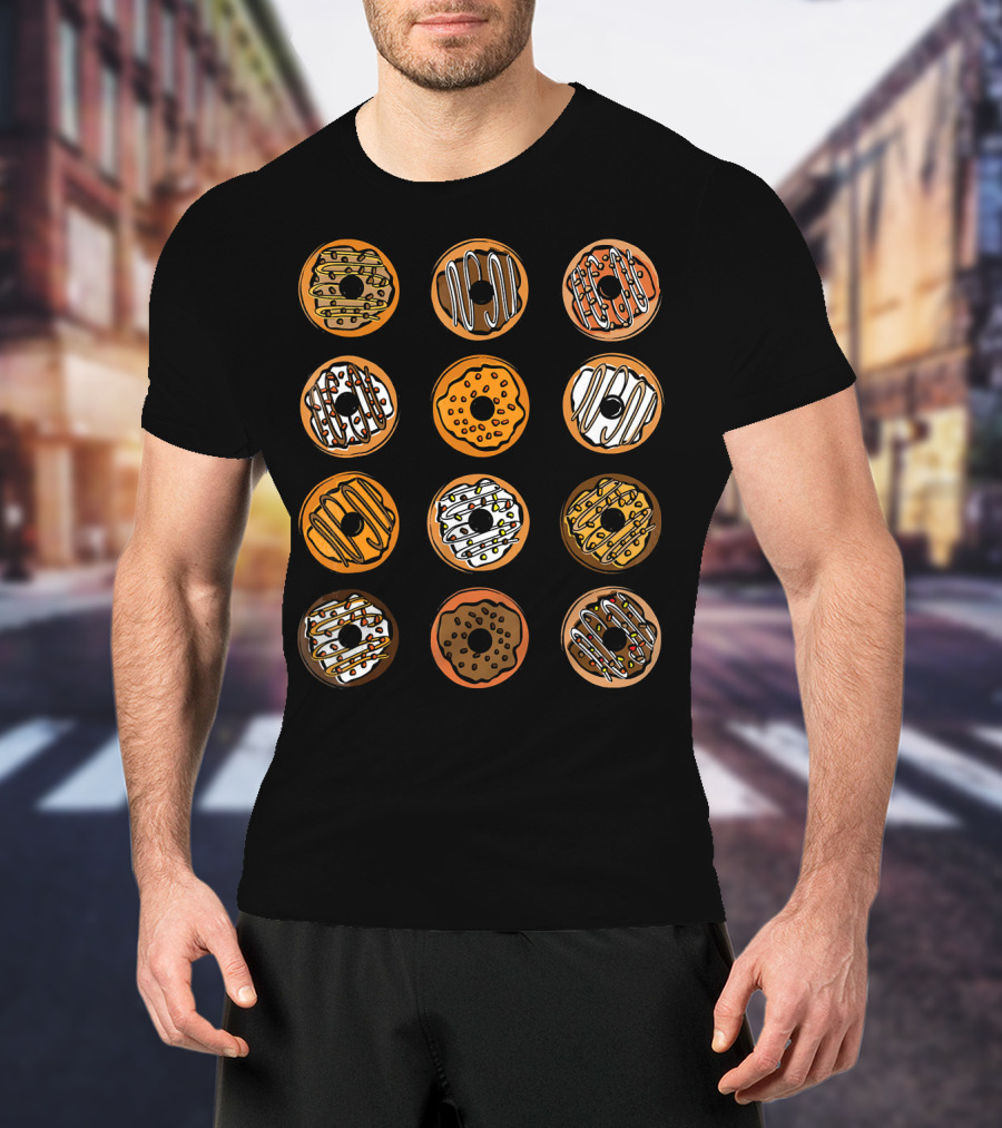 Box Of Donuts Cute Donut Dough Sweet Treats Variety T-Shirt