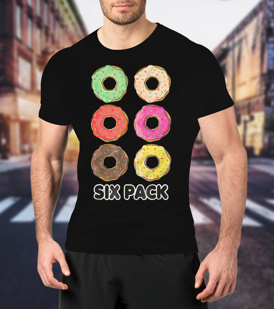 Six Pack Donut Muscle Funny T-Shirt