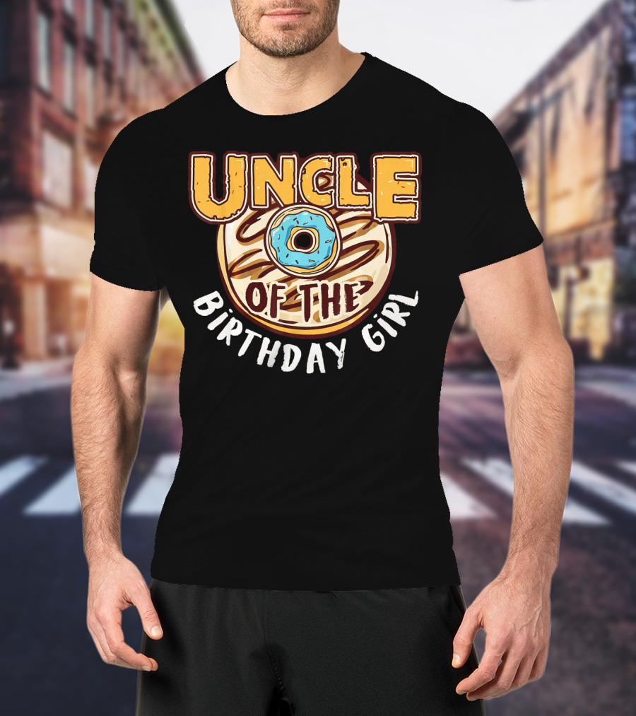 Uncle Of The Birthday Girl Donut T-Shirt