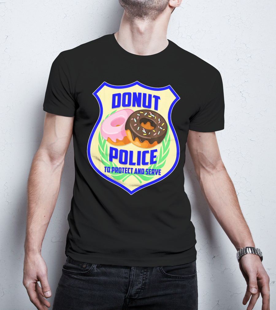 Donut Police To Protect And Serve Funny Donut Lovers T-Shirt