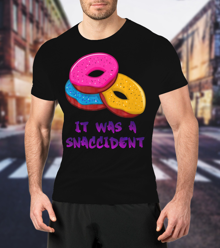 It Was A Snaccident Donut Trio Fun T-Shirt