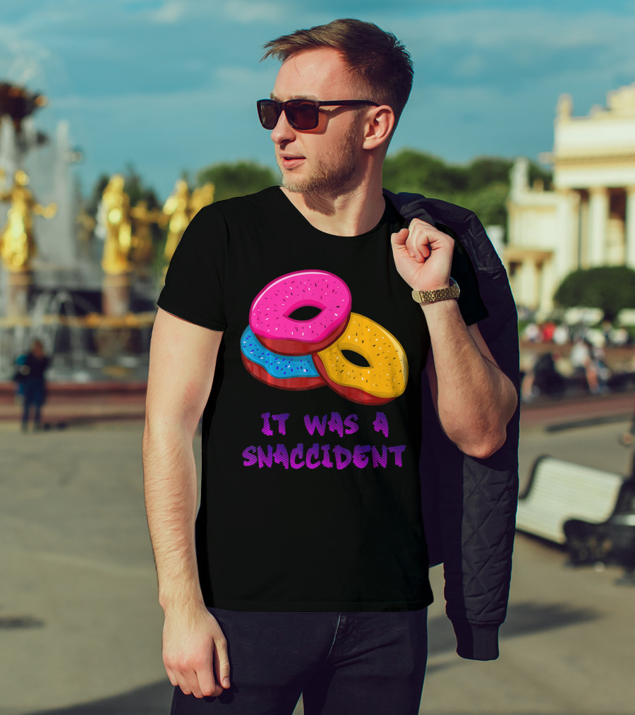 It Was A Snaccident Donut Trio Fun T-Shirt