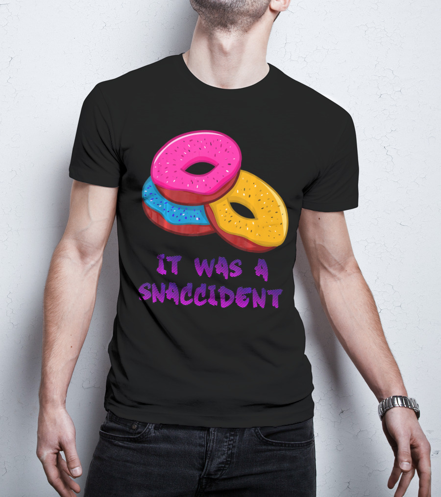 It Was A Snaccident Donut Trio Fun T-Shirt