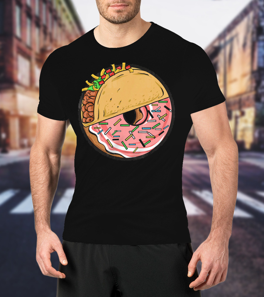 Taco And Donut Fusion Delight With Sprinkles T-Shirt
