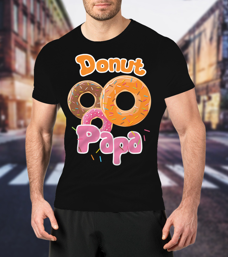 Donut Papa Fun Colorful Sprinkles T-Shirt