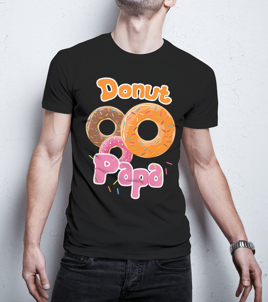 Donut Papa Fun Colorful Sprinkles T-Shirt