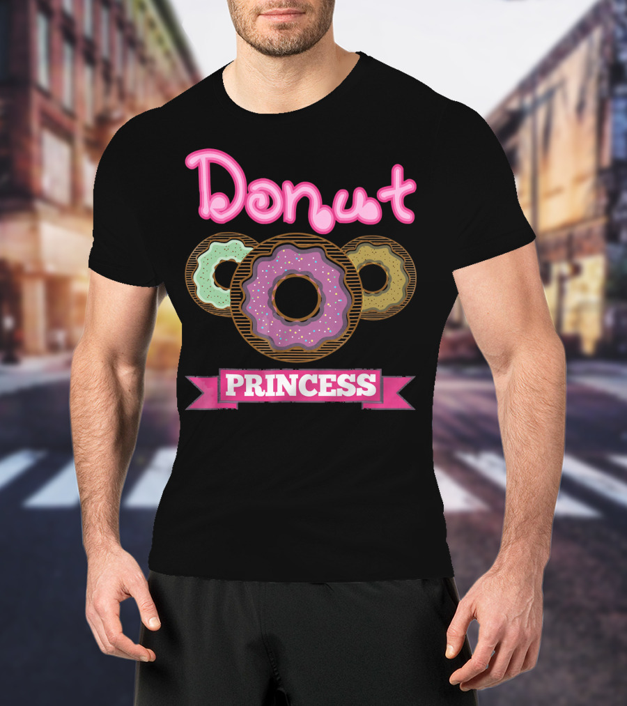 Donut Princess Pink Banner With Colorful Donuts T-Shirt